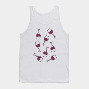 Minimalist Drink Cocktail Wine Collection Tank Top